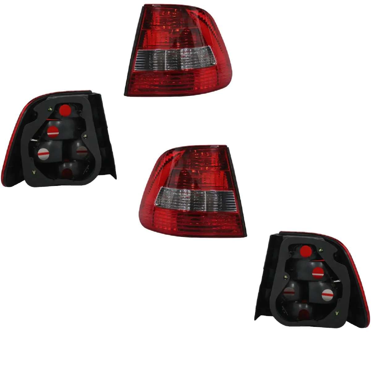 Par Calaveras Exterior Volkswagen Derby 2001-2009 Sin Arnés Rojo/Blanco