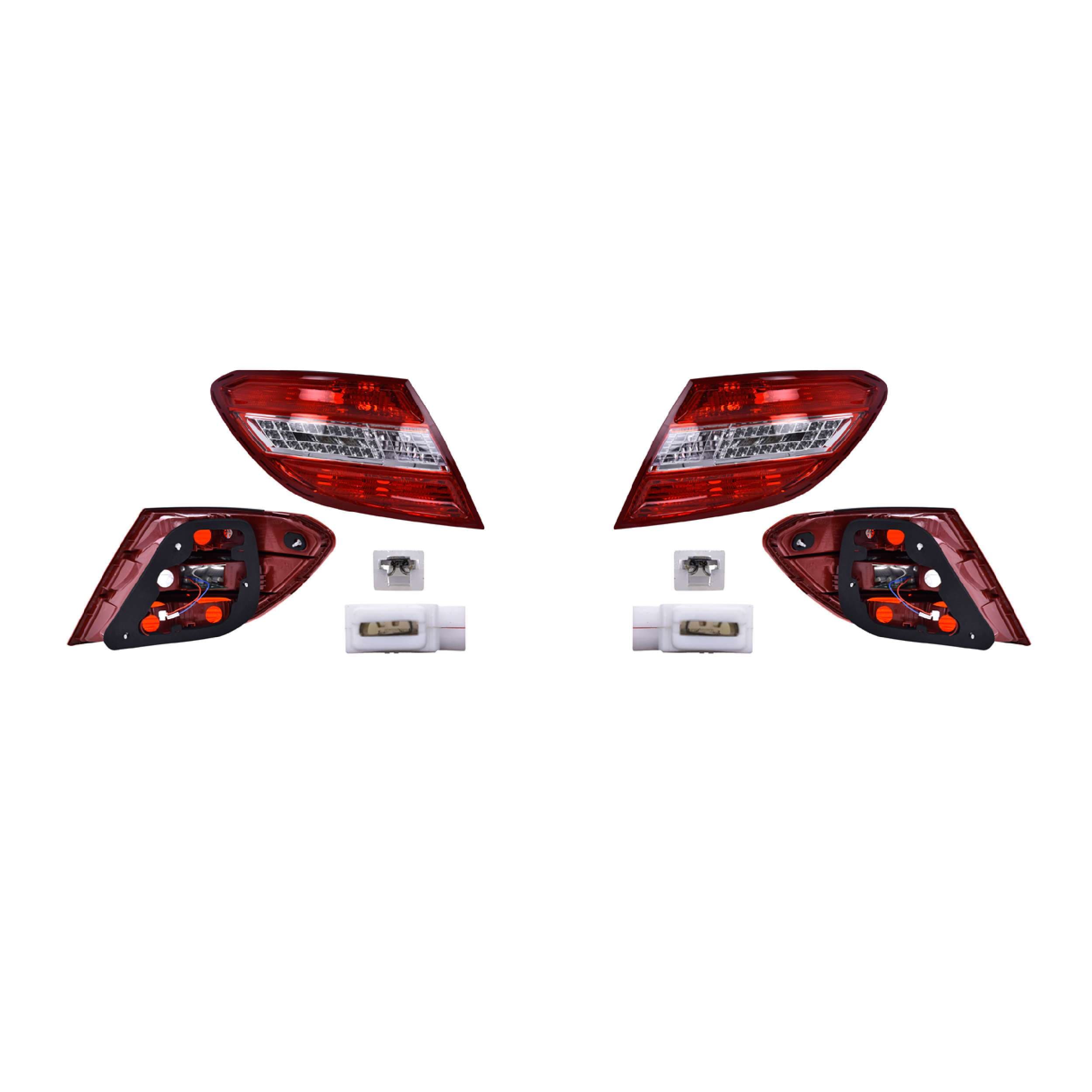 Par Calaveras Leds Mercedes Benz Clase C 2008-2011 Depo