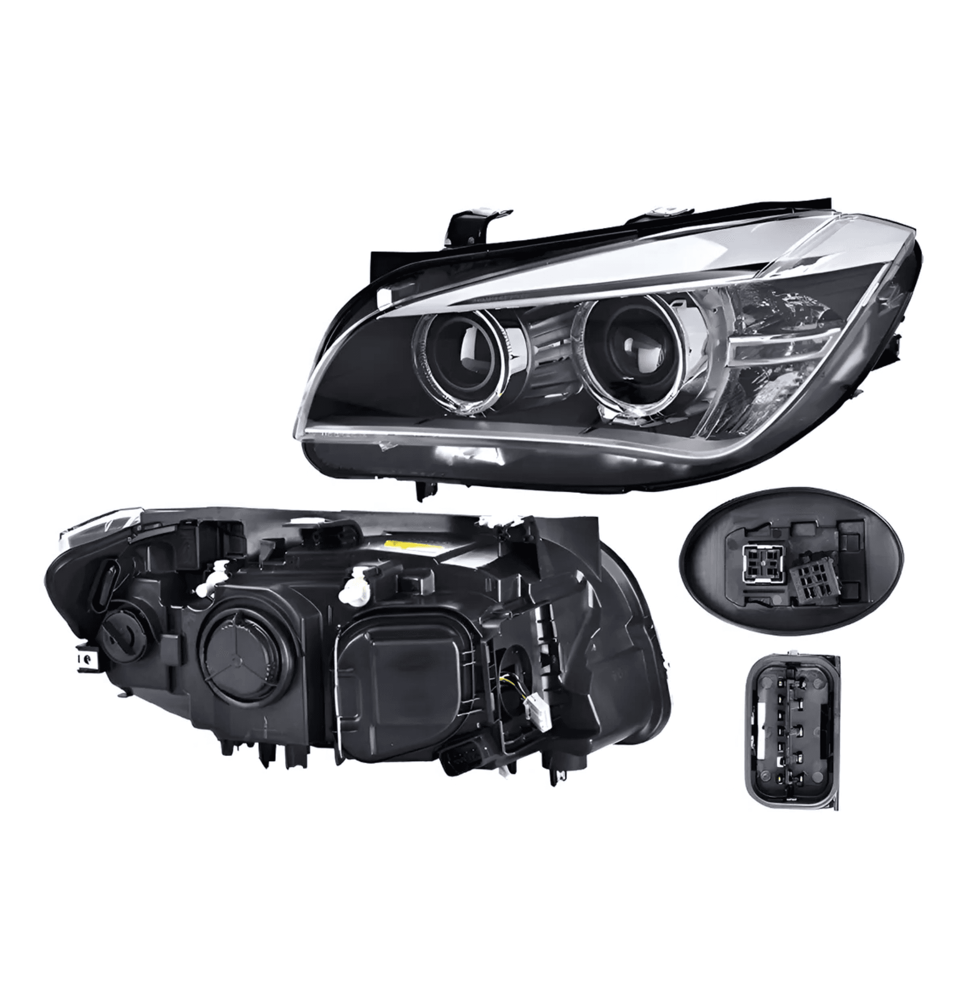 Faro Izquierdo Bmw X1 2013-2015 Electrico Con Motor Leds Para Foco Xenon Depo
