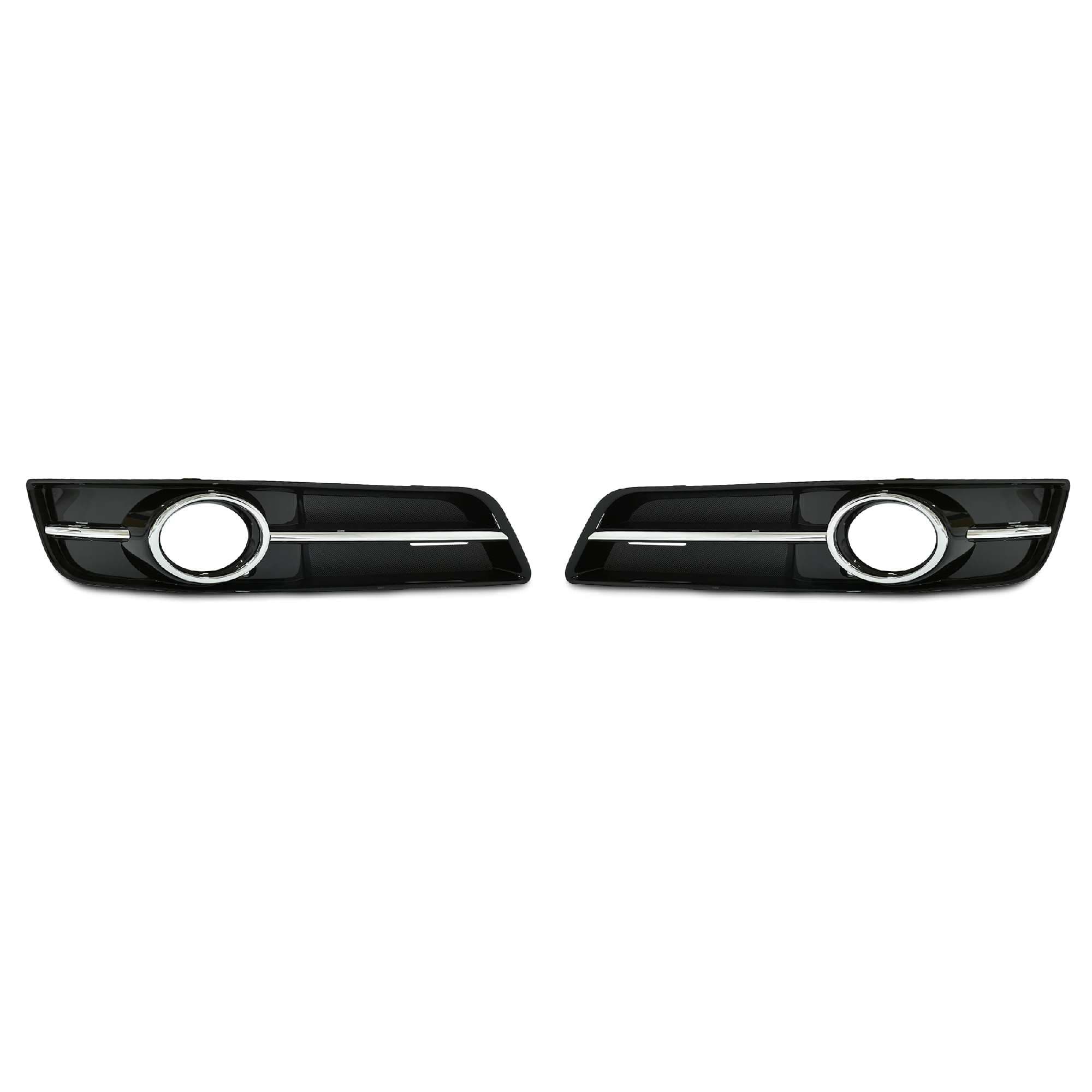 Par Rejillas Audi A3 2009-2012 Con Hoyo Cromada Filo Cromo