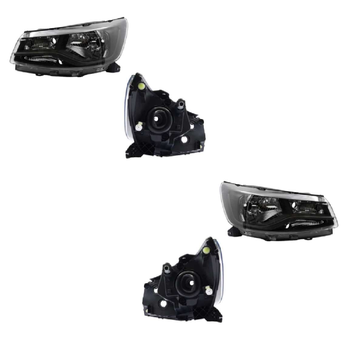 Par Faros Volkswagen EUROVAN DIESEL 2005-2010 Fondo Cromado 5 Pines