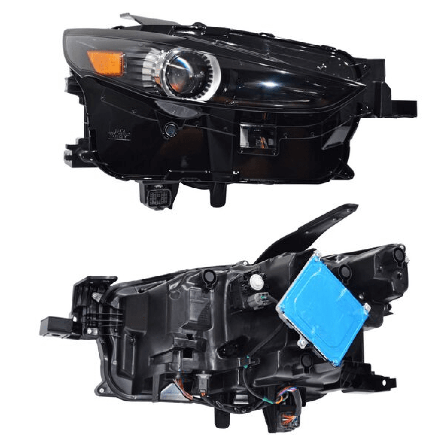 Par De Faros Mazda Cx30 2020 2021 2022 2023 2024 F/Negro C/Led C/Lupa