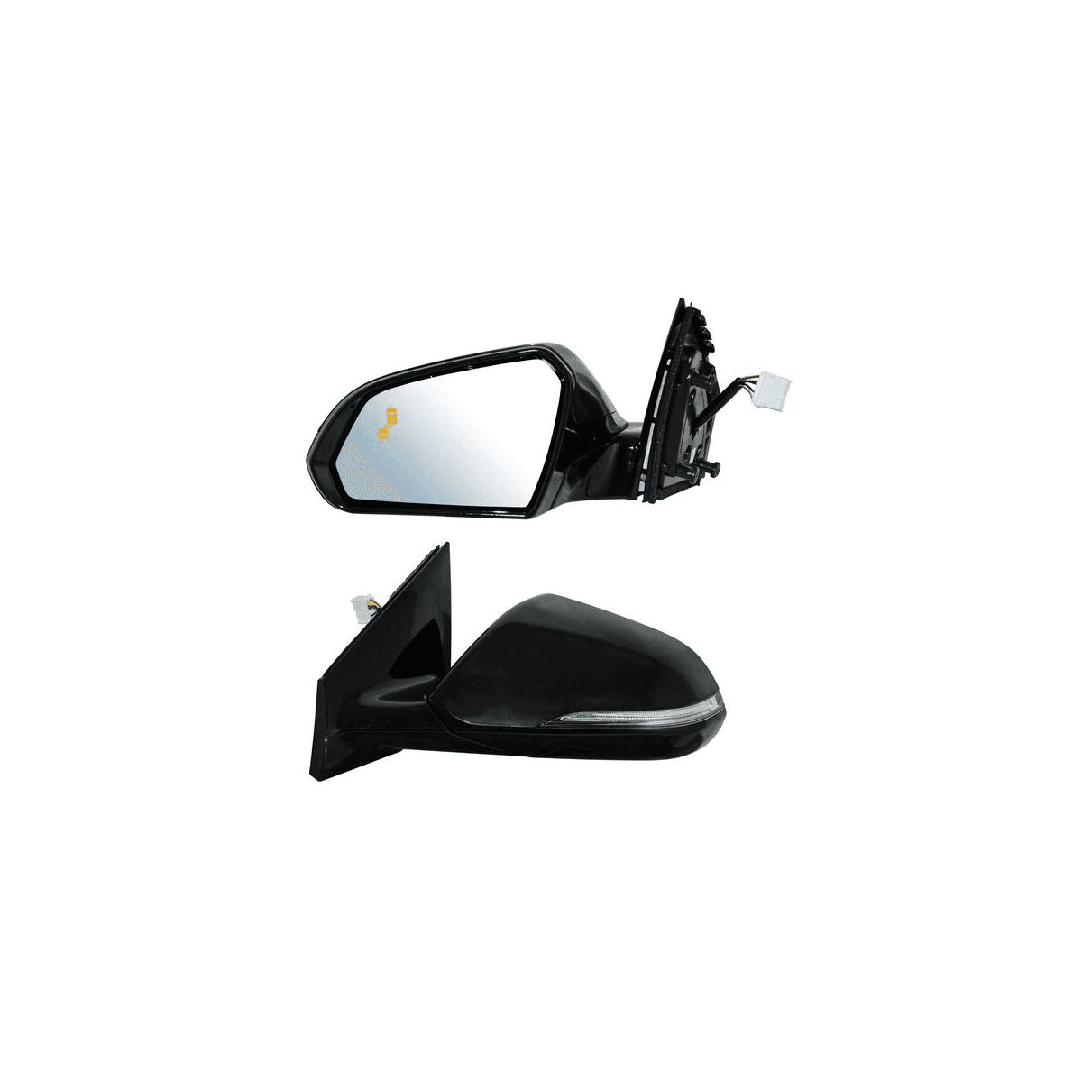 Espejo Para Hyundai Sonata 2015-2017 Electrico Para Pintar Base Negra Con Direccional Con Sensor Punto Ciego Con Desempañante 8 Pines Izquierdo