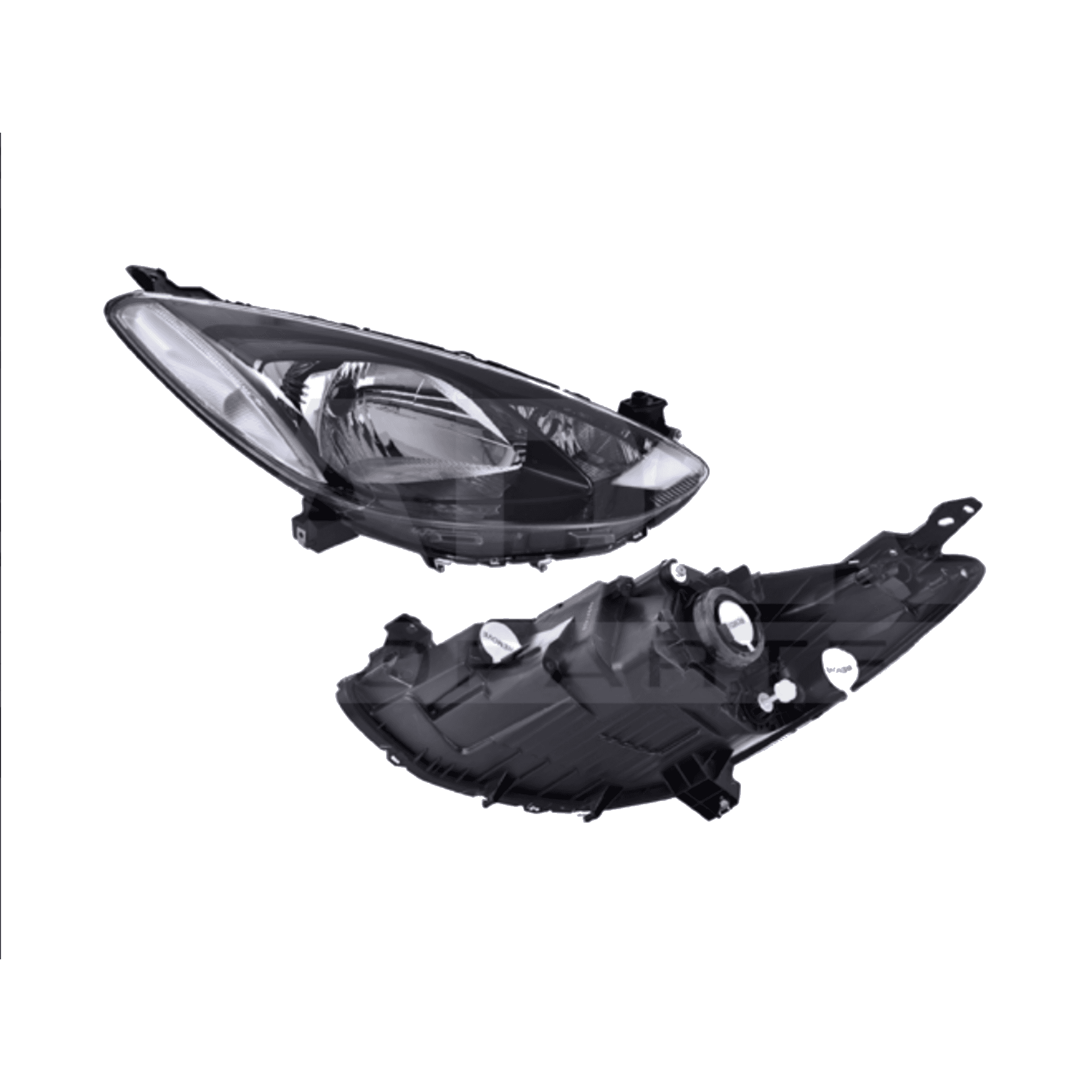 Faro Derecho Mazda 2 2012-2015 Manual/Electrico Fondo Negro Sin Foco Depo