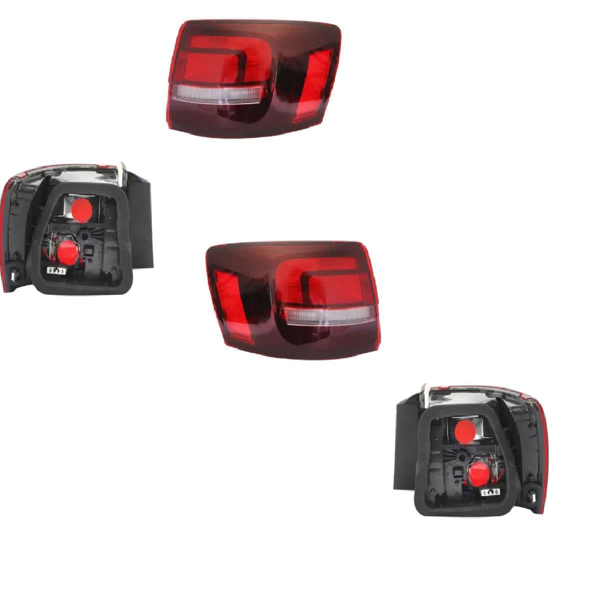 Par Calaveras Exterior Volkswagen Jetta A6 Bicentenario 2015-2018 Sin Arnés Oscura Rojo/Blanco
