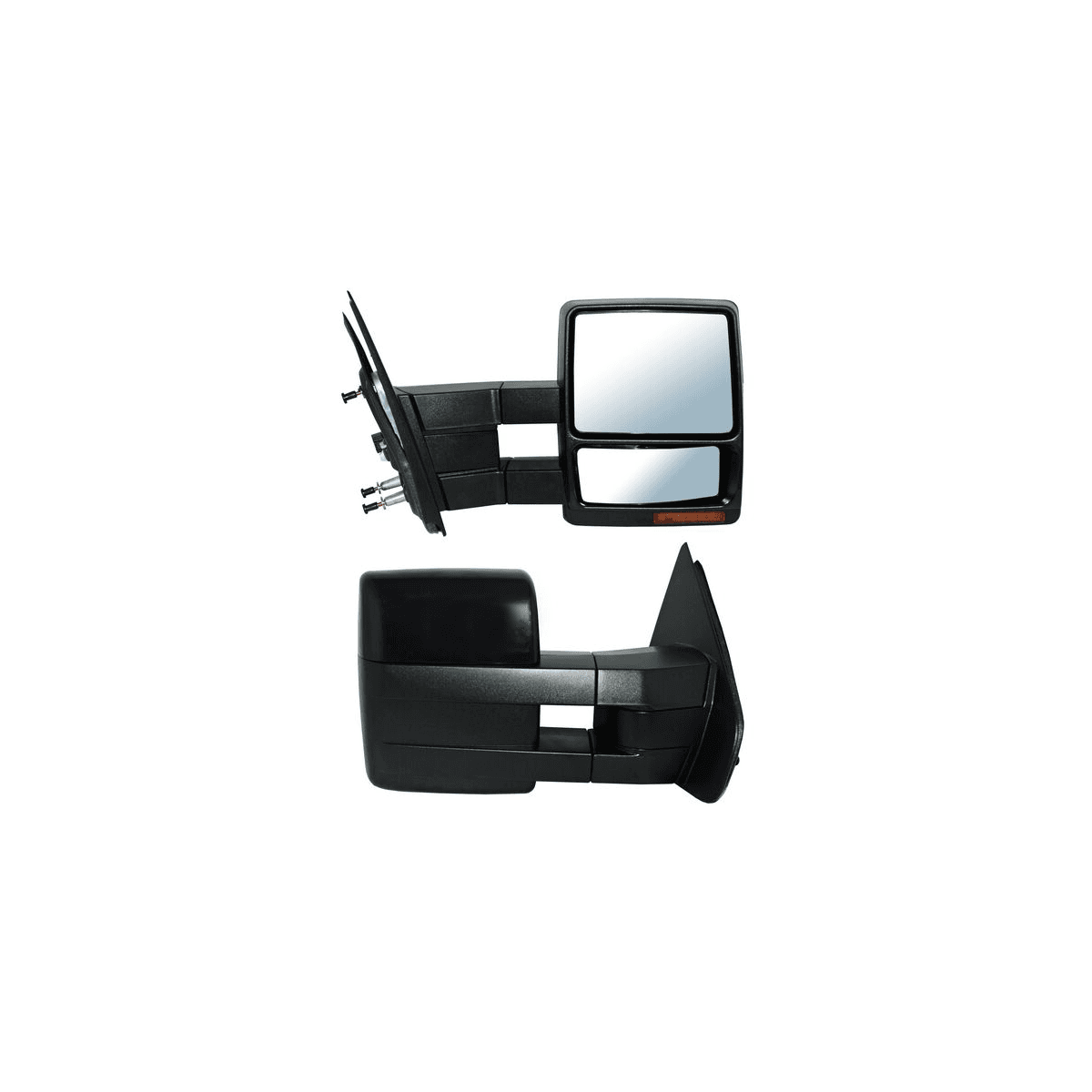 Espejo Ford Super Duty 2008-2016 Para Pintar Electrico Con Desempañante Con Direccional Con Luz Inferior Telescopico 8 Pines Derecho