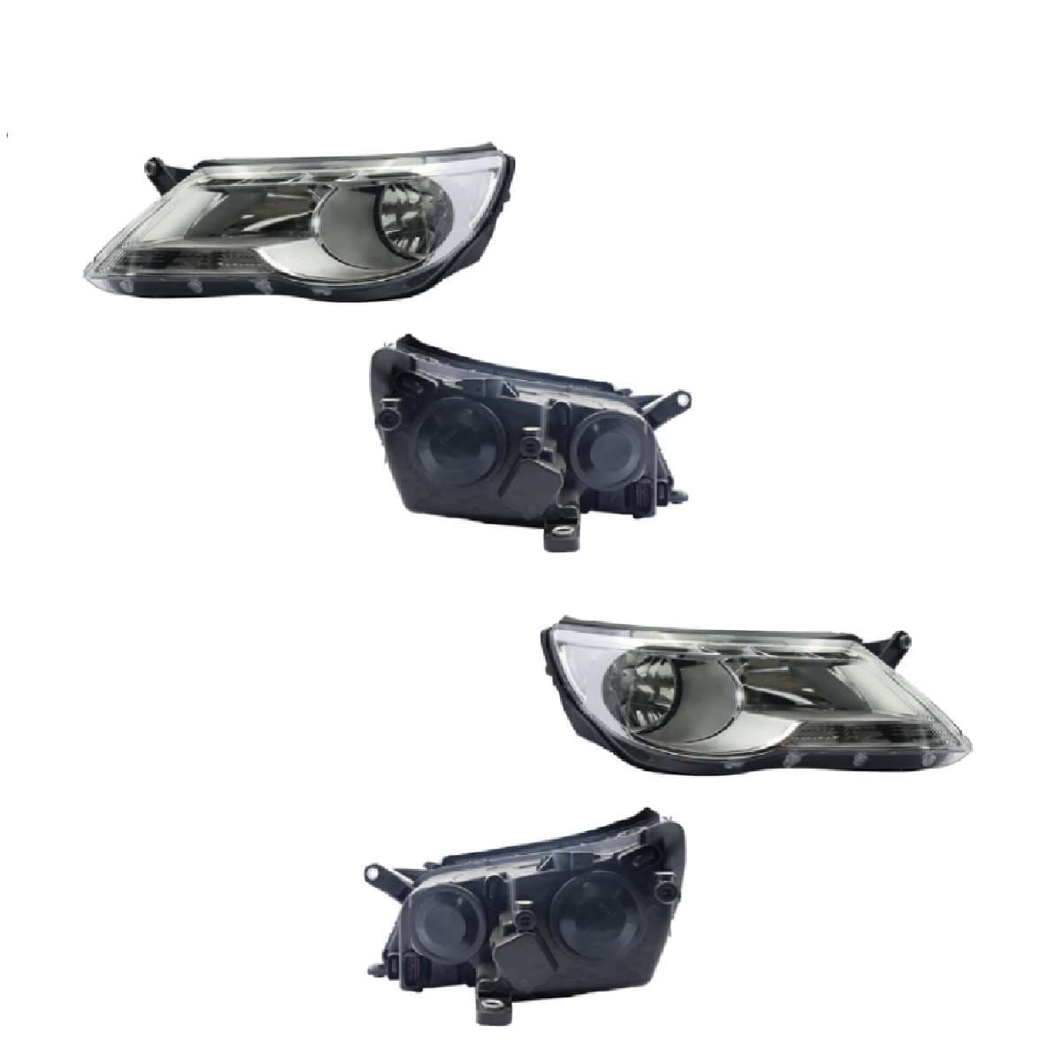 Par Faros Volkswagen TIGUAN 2009-2011 Fondo Cromado Sin Motor