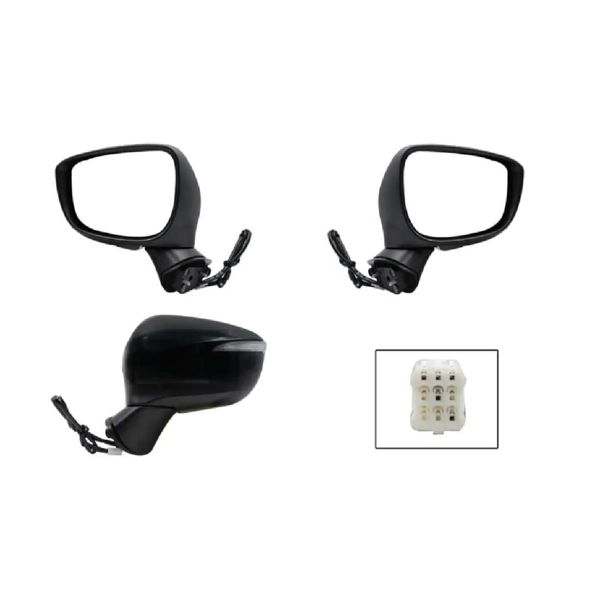 Par Espejos Mazda 2 2012-2013-2014-2015 Elect Negro Tpo