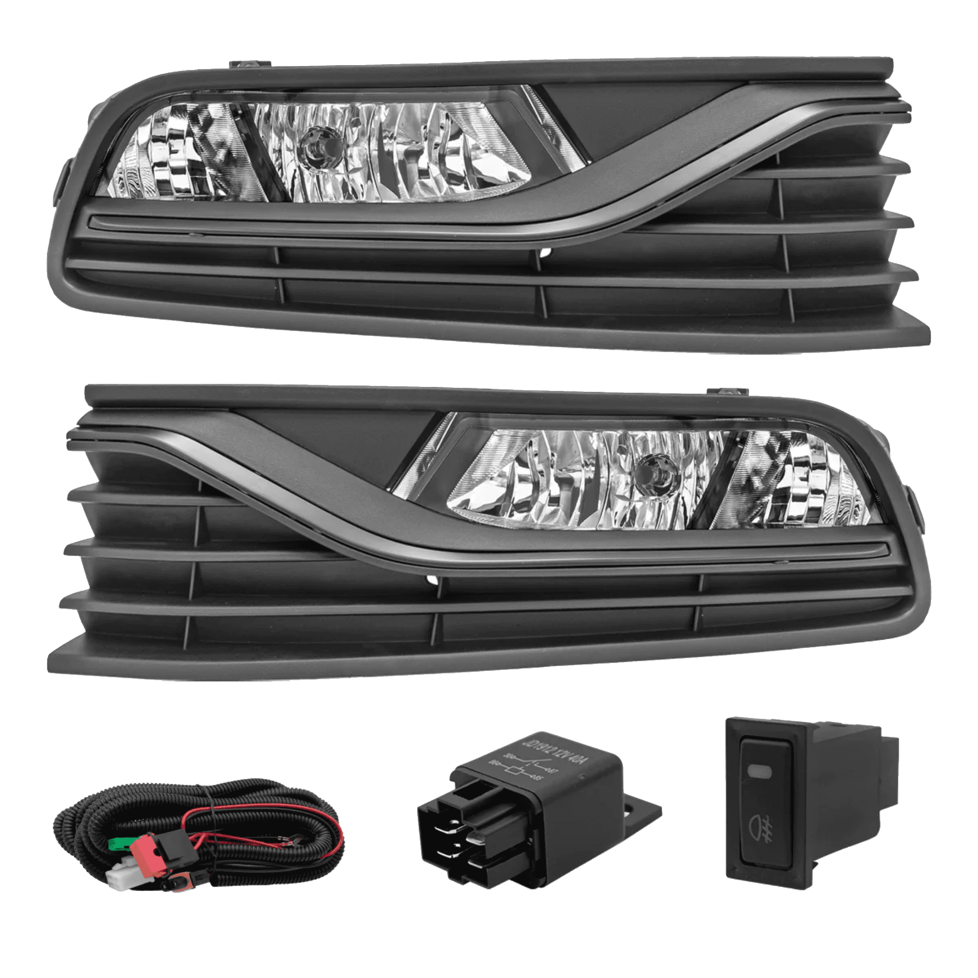 Kit faros niebla un as Volkswagen Polo 2015-2018 con arnes switch Universal y focos