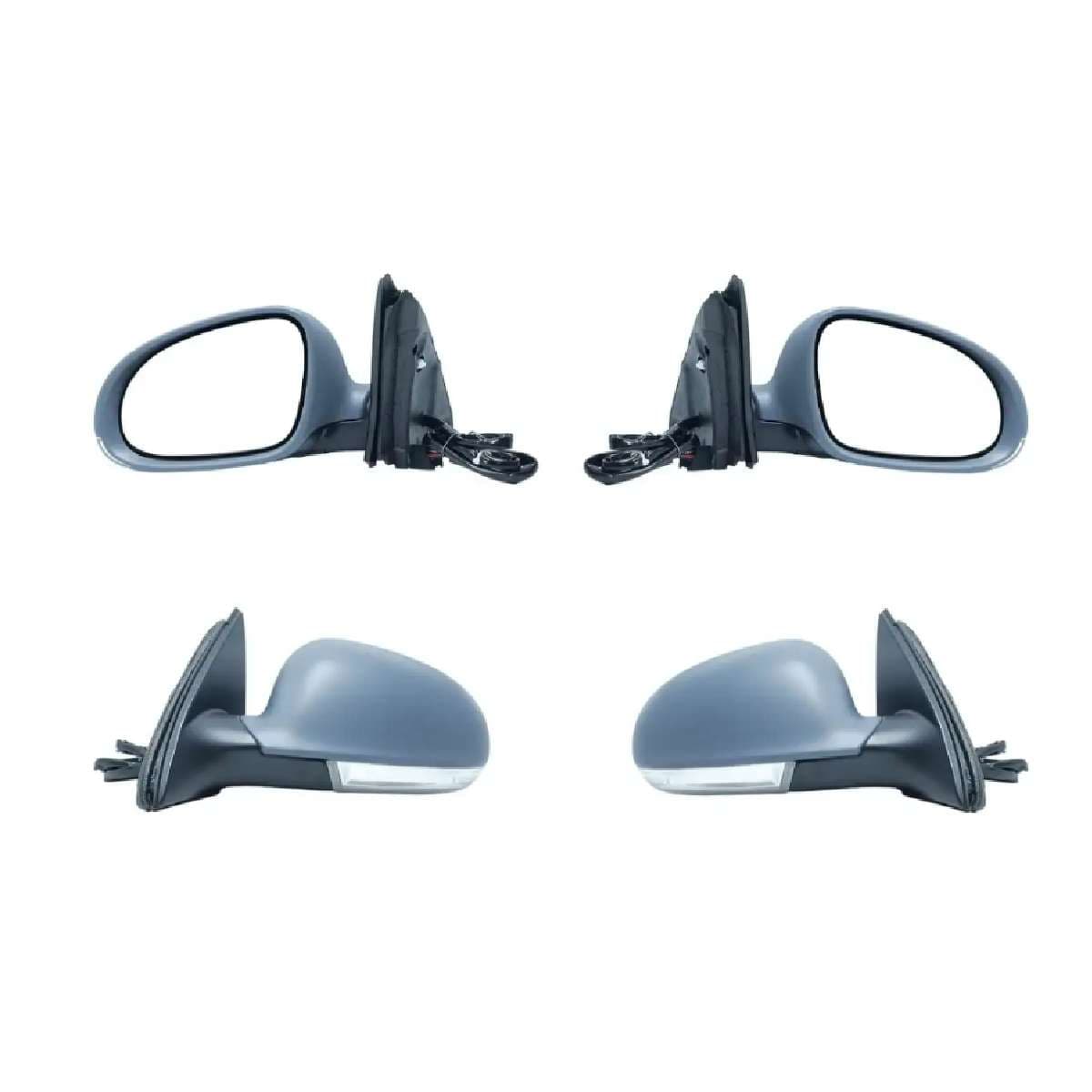 Par Espejos Eléctrico Volkswagen Bora 2006-2010 Gris Con Luz Direccional Con Desempañante Para Pintar 6 Pines