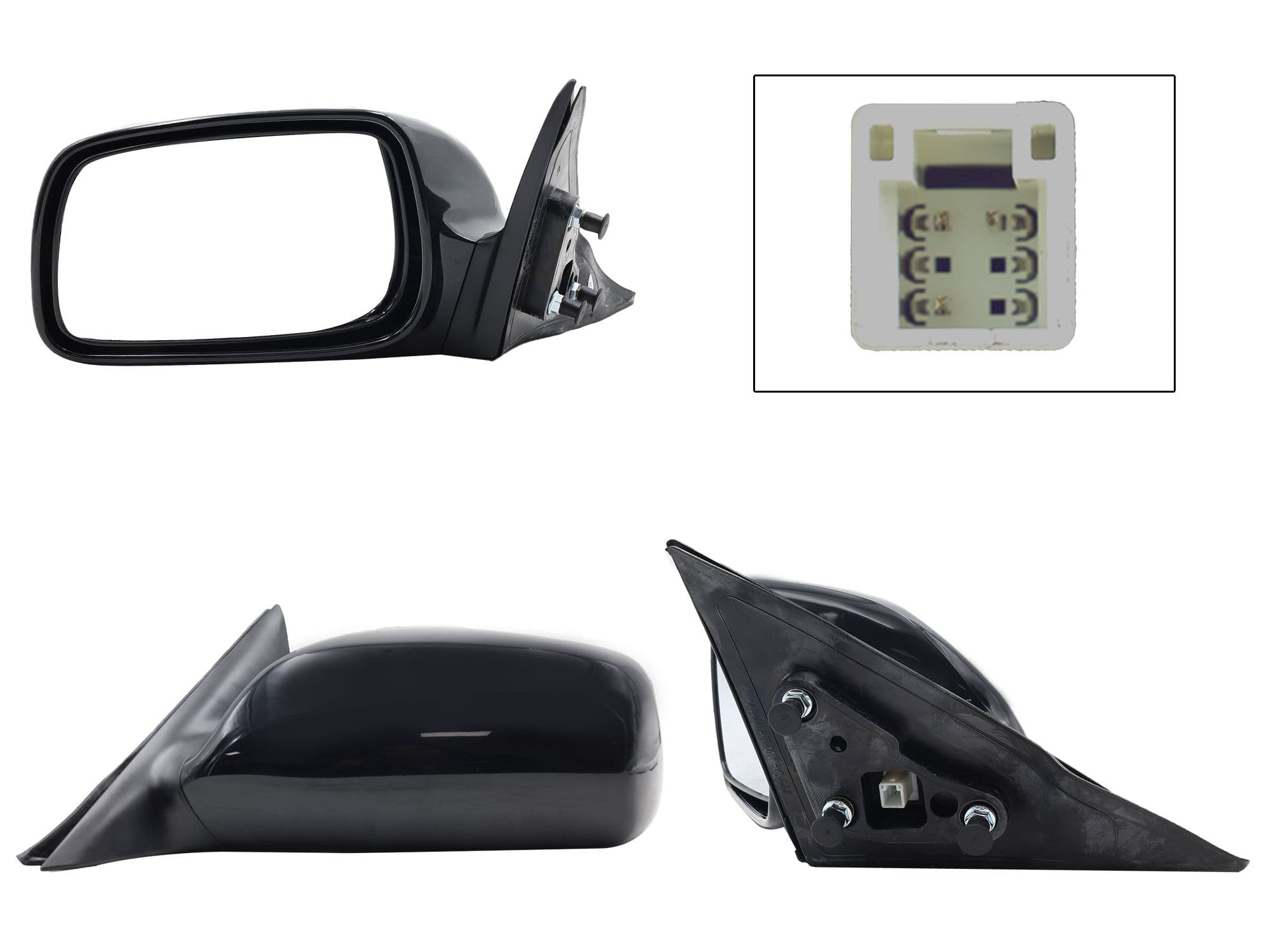 Espejo Izquierdo Toyota Camry 2007-2011 3 Pines Eléctrico Para Pintar