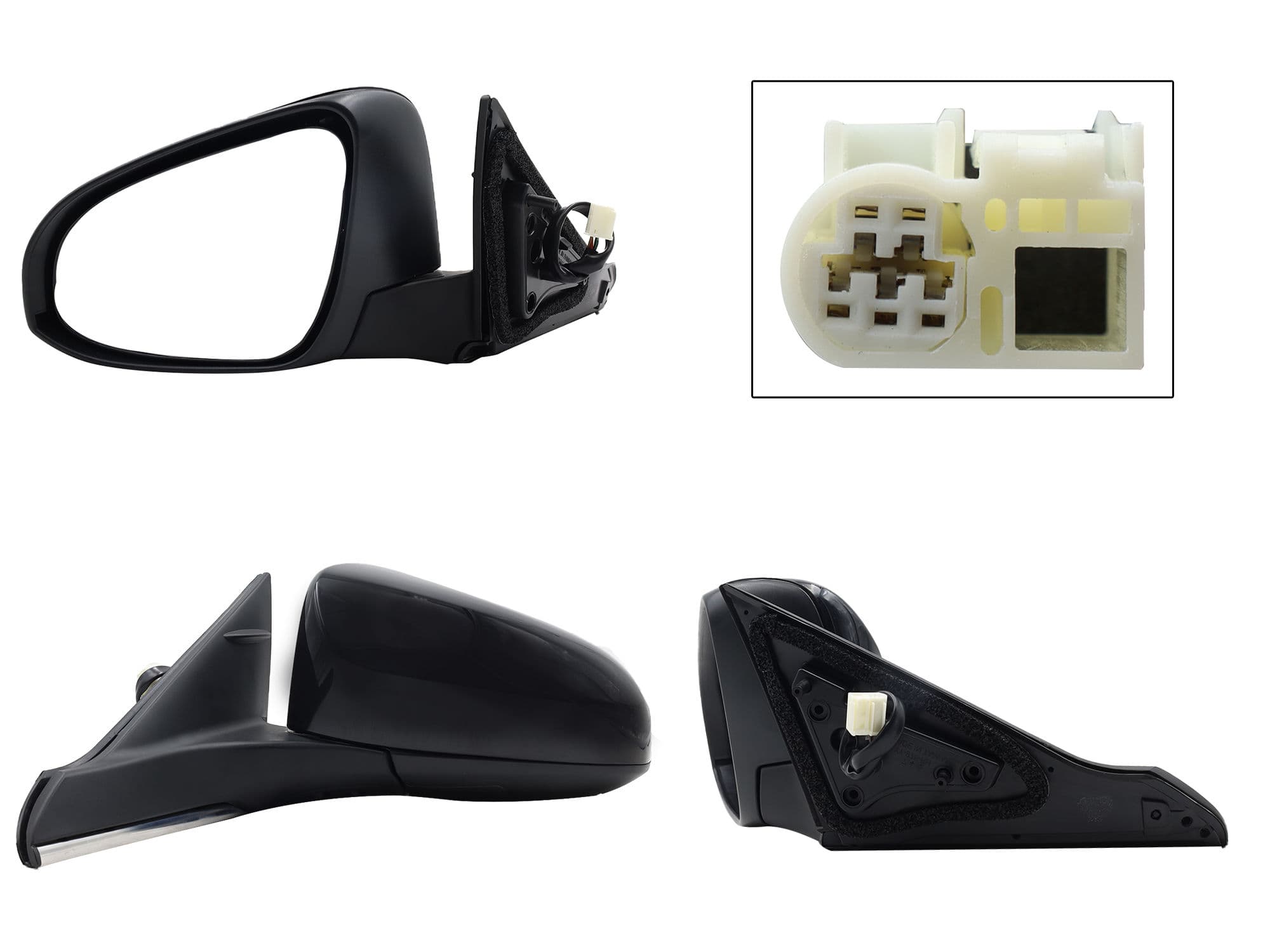 Espejo Izquierdo Toyota Camry 2015-2017 5 Pines Con Desempañante Eléctrico Para Pintar