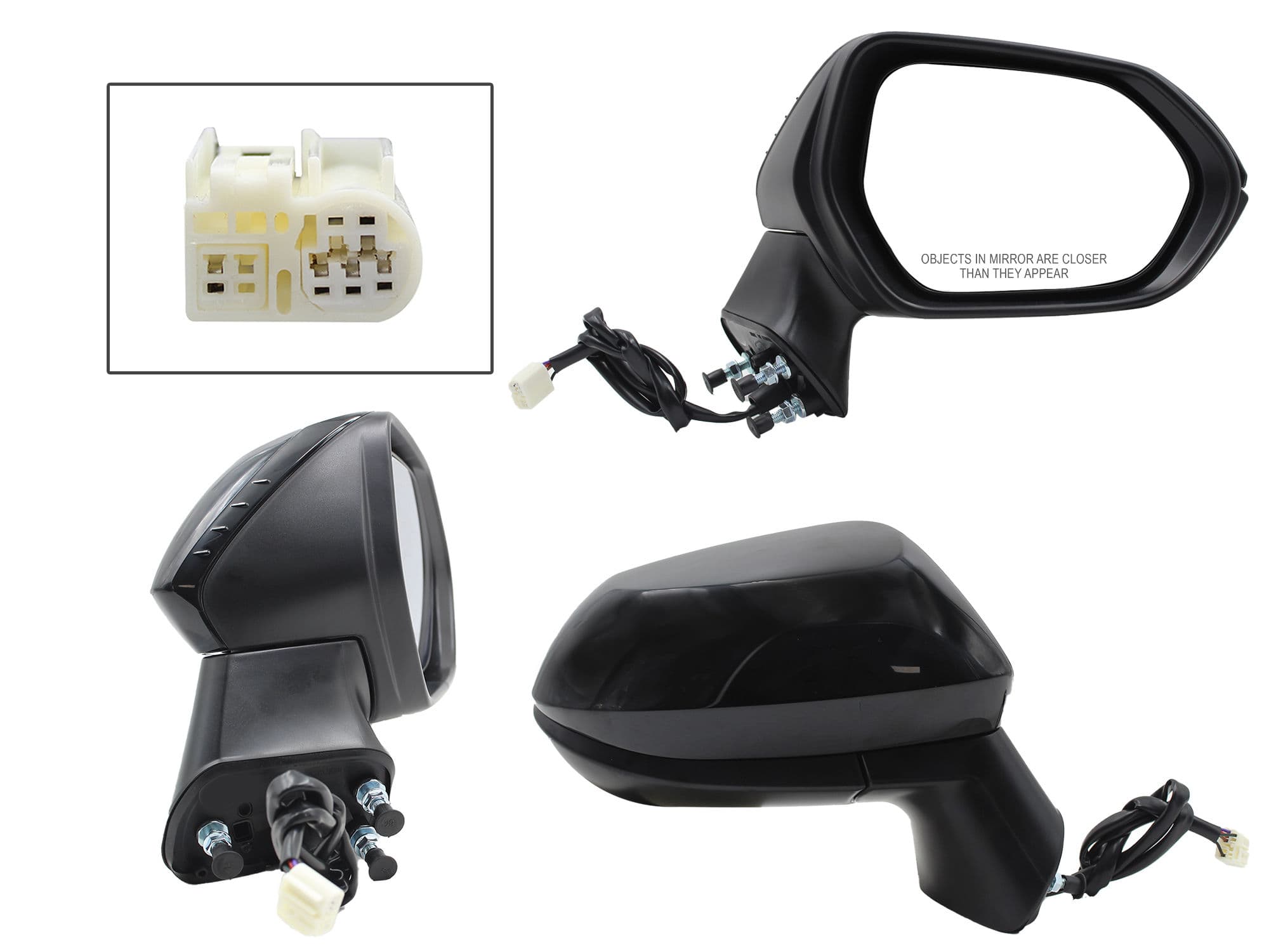 Espejo Derecho Toyota Corolla 2020-2025 5 Pines Con Desempañante Eléctrico Para Pintar