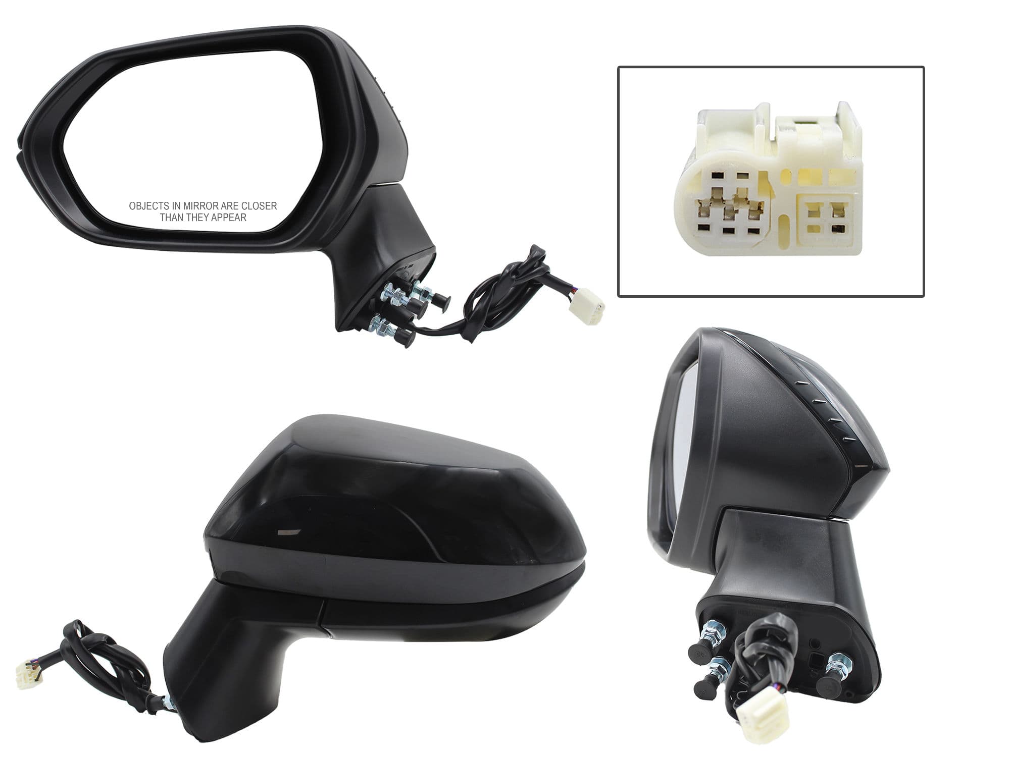 Espejo Izquierdo Toyota Corolla 2020-2025 5 Pines Con Desempañante Eléctrico Para Pintar