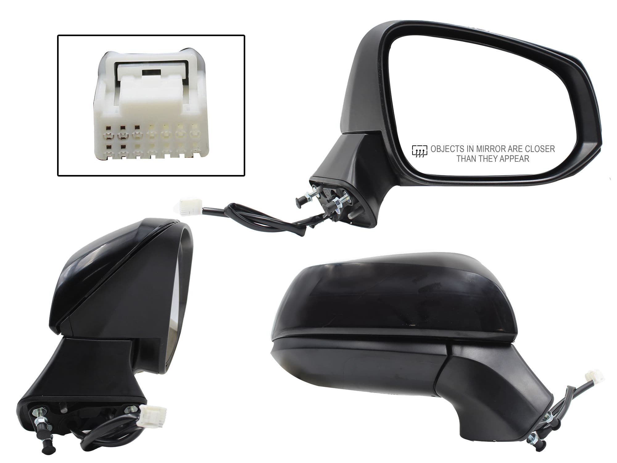Espejo Derecho Toyota Corolla Cross 2022-2025 5 Pines Con Desempañante Eléctrico Para Pintar