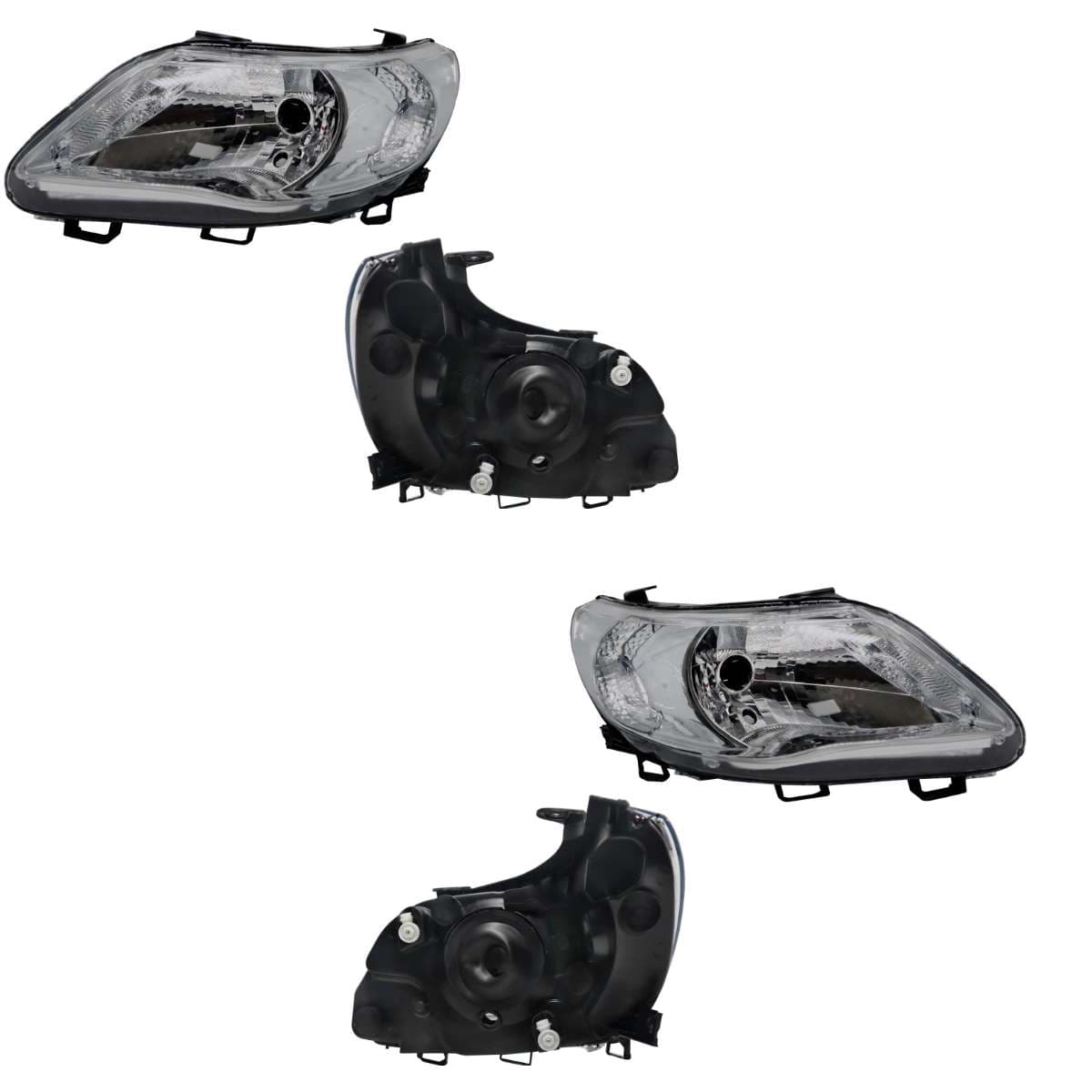 Par Faros Volkswagen GOL 4 y 5 Puertas 2008-2012 Fondo Cromado Un As