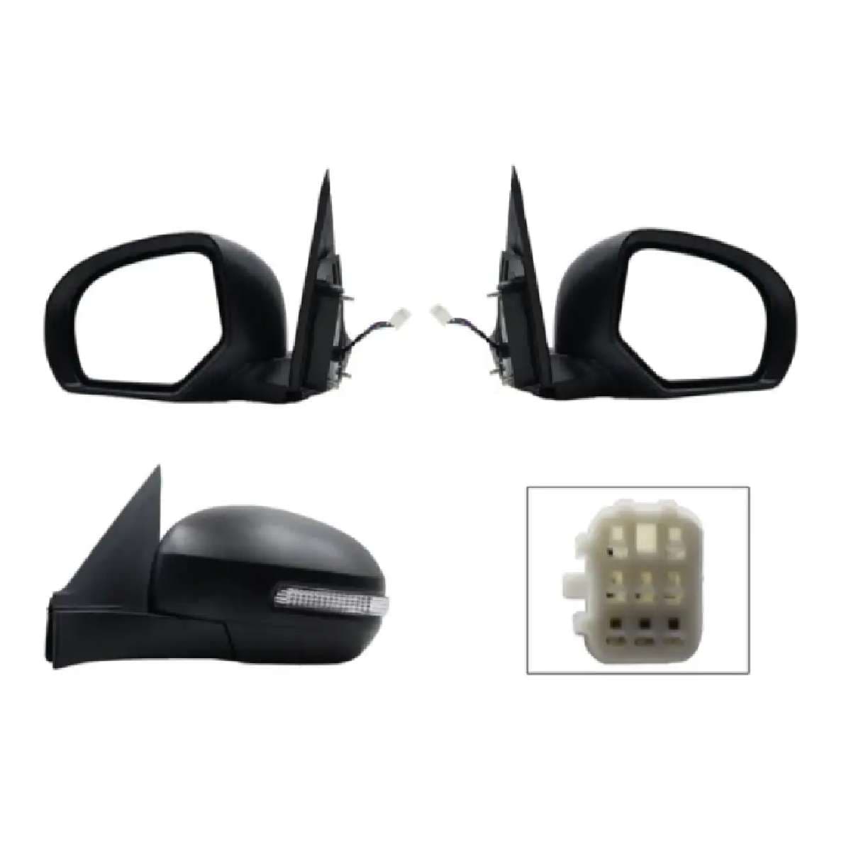 Par Espejos Eléctrico Volkswagen Amarok 2010-2023 Gris Con Cromo Con Desempañante Para Pintar 5 Pines