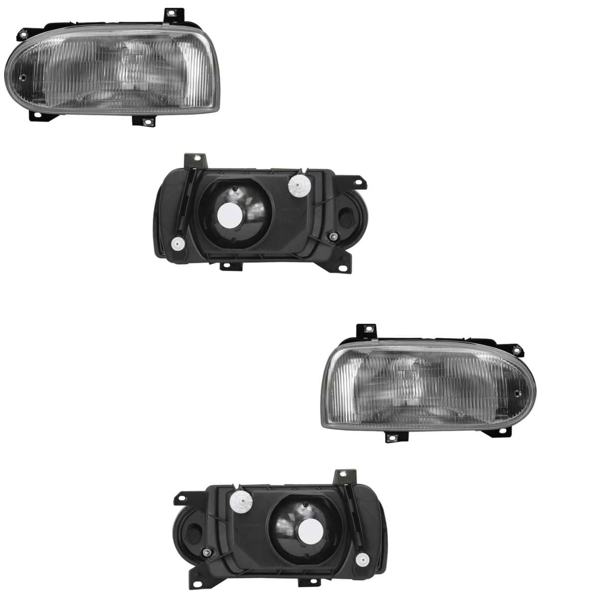 Par Faros Volkswagen GOLF A3 1993-1998 Fondo Cromado
