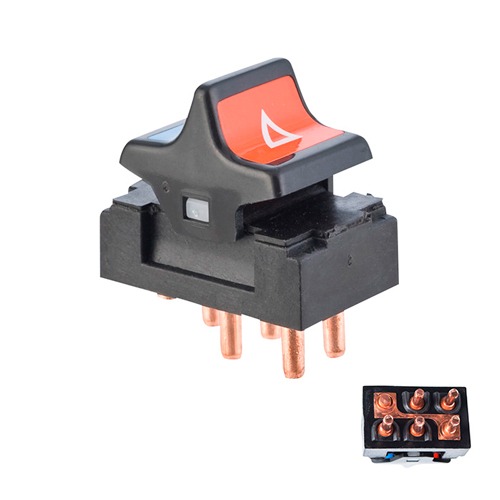 Control Electrico Fd Aerostar 86-97  De Elevador 5 Pins 1 Tecla Azul/Rojo 12Vcc Tipo Original
